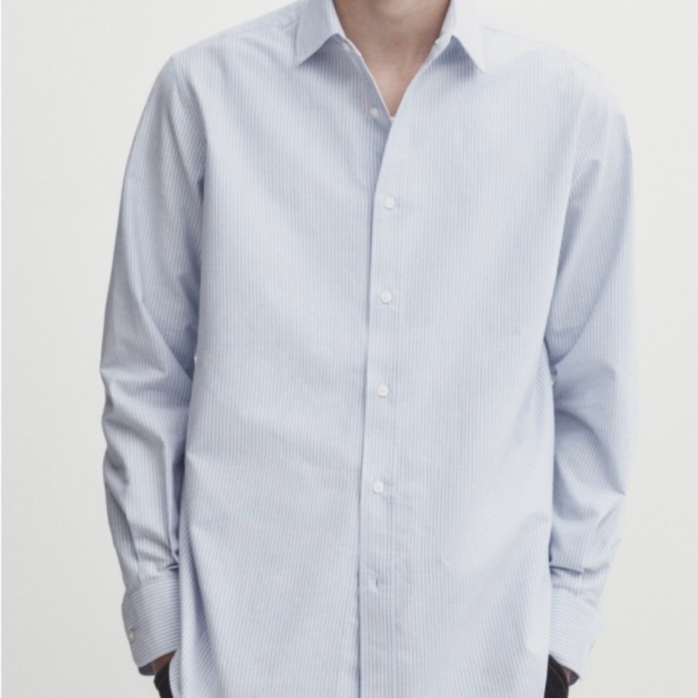 MASSIMO DUTTI Striped Oxford Shirt NWT - Picture 5 of 6